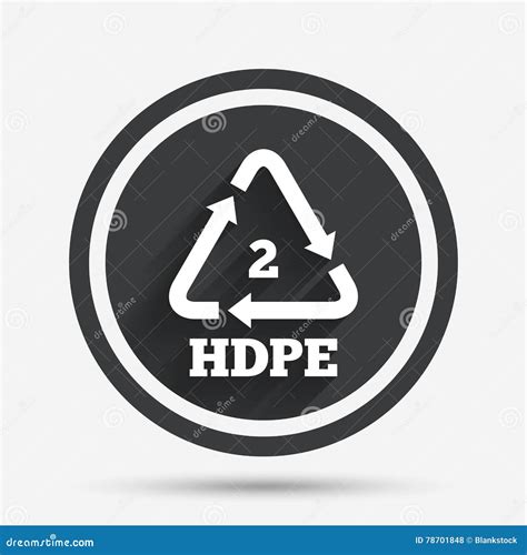 Pe-hd 2 Sign Icon. Polyethylene High-density. Stock Vector - Illustration of button, badge: 78701848