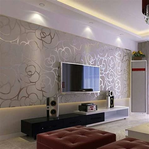 Decorating Ideas For Living Room Wallpaper - Leadersrooms