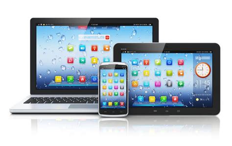 Laptop, tablet PC and smartphone vector illustration | Tablet ...