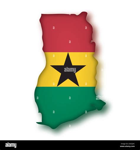 Ghana flag map Stock Vector Image & Art - Alamy