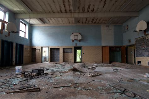 Abandoned School Gym - Before and After | Abandoned, Abandoned places, School