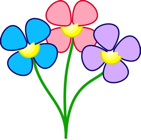 Flowers Three Blue · Free vector graphic on Pixabay