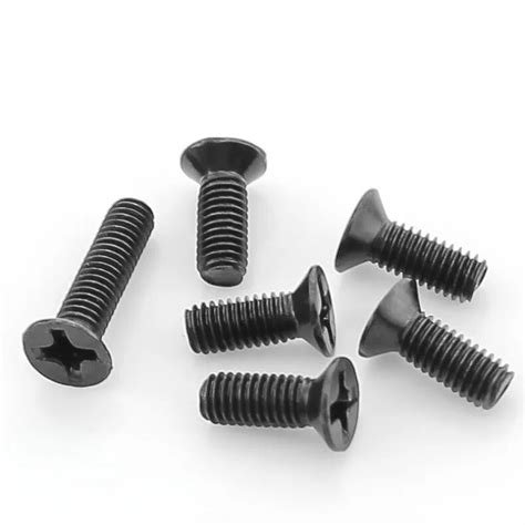 Countersunk head machine screws black teeth small miniature flat head ...