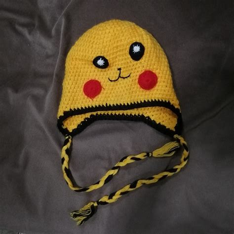 Pikachu crochet hat on Carousell