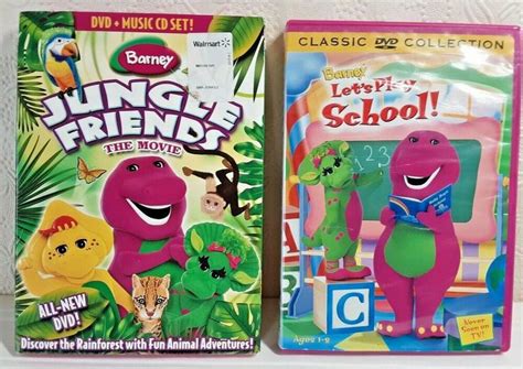 Barney And Friends Jungle Friends DVD Movie and Lets Play School # ...