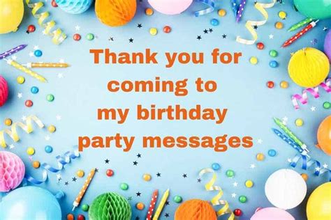 35 Thank You for Coming to My Birthday Party Example Messages - Tons of Thanks