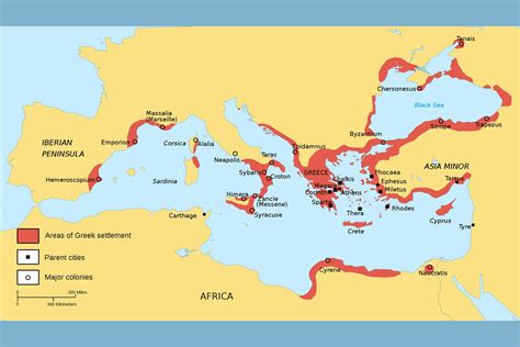 24x36 gallery poster, Map of areas settled by Greeks by the close of ...