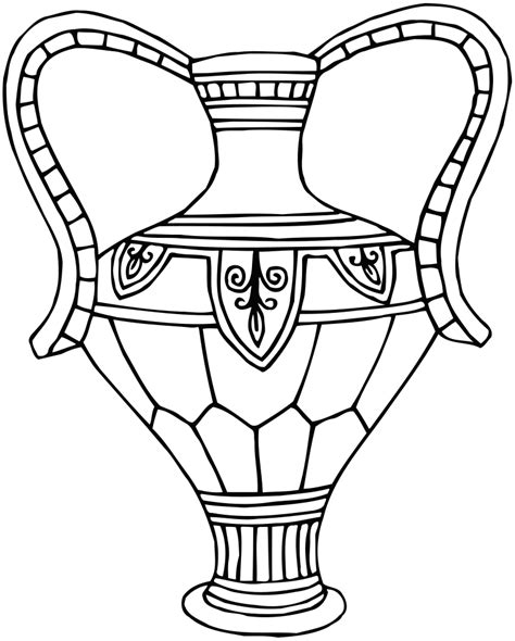 OnlineLabels Clip Art - Vase 12 Line Drawing