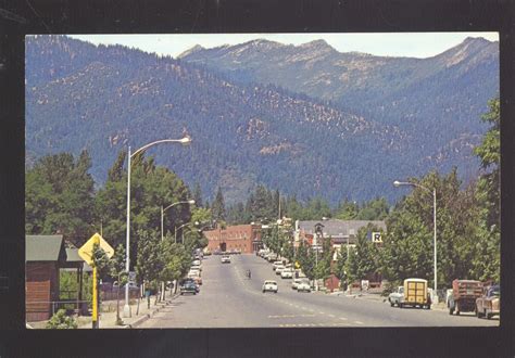 WEAVERVILLE CALIFORNIA 1950's CARS DOWNTOWN STREET SCENE VINTAGE POSTCARD CALIF | Street scenes ...