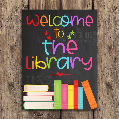 Library, Welcome to the Library, Classroom Signs, Classroom Welcome, Teacher Signs, Library Sign ...