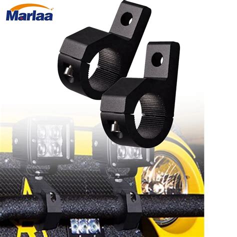 Marlaa Roll Bar Mount 1" 1.25" Horizontal Bull Bar Clamp Led Light Bar Mounting Brackets For UTV ...