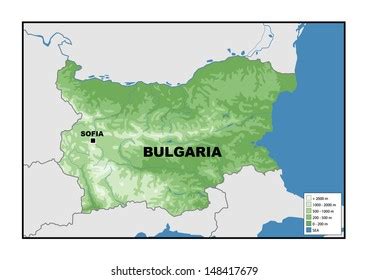 Physical Map Bulgaria Stock Illustration 148417679 | Shutterstock