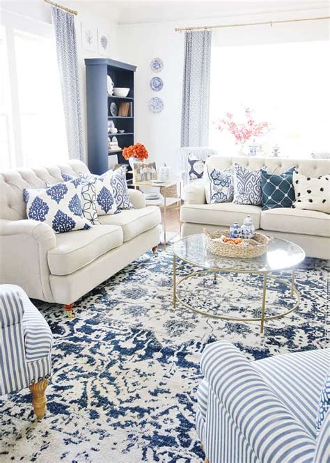 Blue And White Living Room Decorating Ideas | Cabinets Matttroy