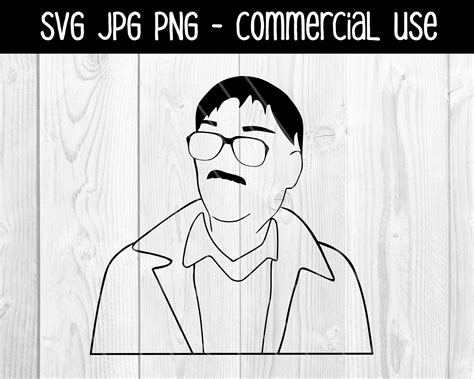 Jim from friday night dinner line drawing svg pdf png | Etsy