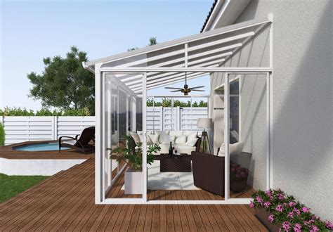 Palram - Canopia | SanRemo 10' x 14' Patio Enclosure - White with Scre – Sheds Network