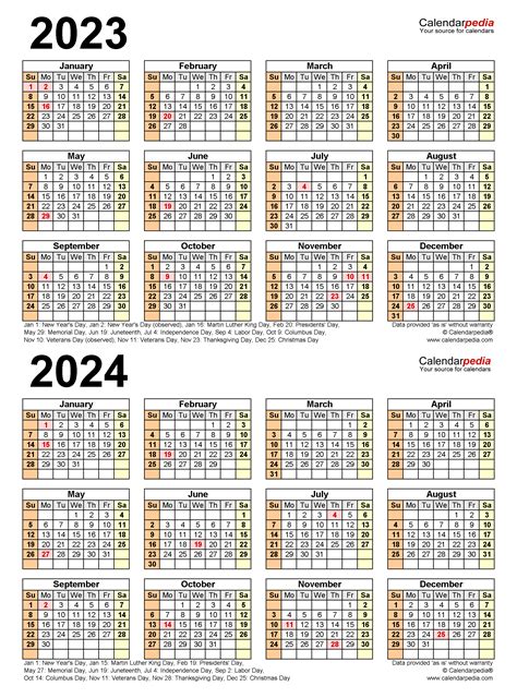 2023 2024 Calendar With Week Numbers - Time and Date Calendar 2023 Canada