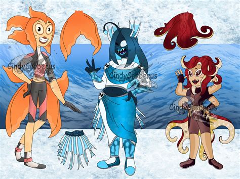 ADOPTS: Fish People by CindyCerberus on DeviantArt