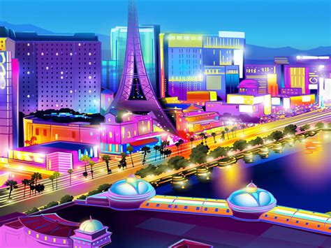 Las Vegas Themed slot game background⁠ by artforgame on Dribbble