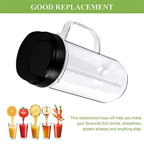 22oz Magic Bullet Blender Cups Replacement Parts with Flip Top To-Go Lid and Handle for Magic ...