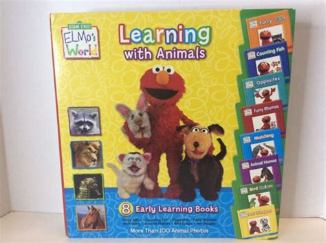 Sesame Street Elmos World Learning With Animals 8 Early Reading Board ...