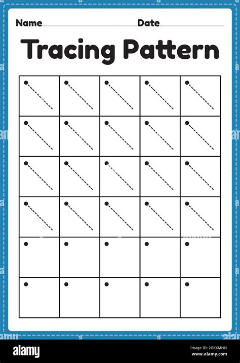 Tracing pattern left slanting lines worksheet for kindergarten ...