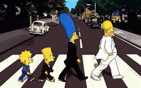 Online crop | The Simpsons Abbey Road illustration, The Simpsons, Homer ...