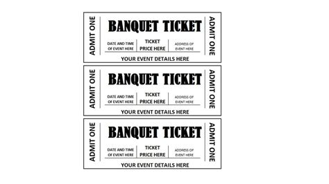 Editable Banquet Event Ticket, Banquet Ticket Printables, Editable ...