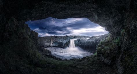 Waterfall View from Cave Wallpaper, HD Nature 4K Wallpapers, Images and ...