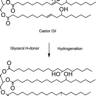 Structure of hydrogenated castor oil produced from hydrogenation of ...