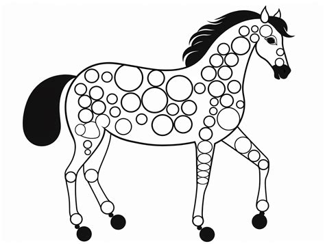 Artistic Horse Outline To Color - Coloring Page