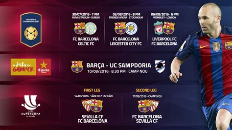 FC Barcelona's pre-season schedule