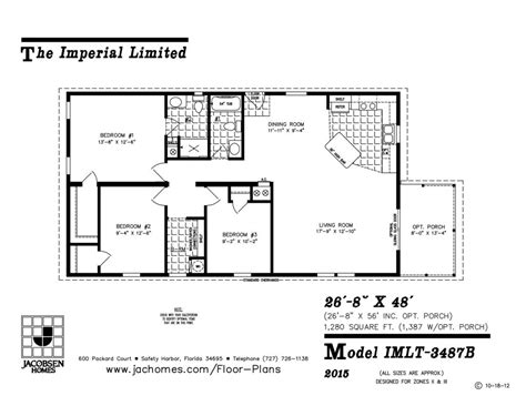 IMLT-3487B Mobile Home Floor Plan - Ocala Custom Homes