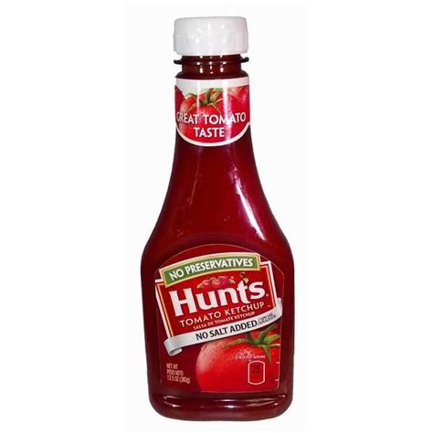 Hunt's No Salt Added Tomato Ketchup - Hunt's blends red, ripe tomatoes ...