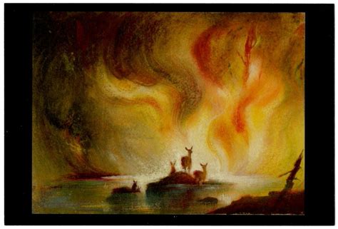 Disney Bambi Forest Fire - Concept Art by Tyrus Wong Postcard | Other / Unsorted, Postcard ...