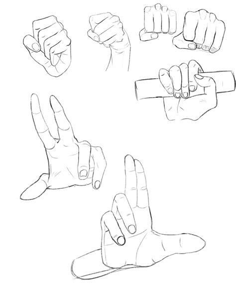 ArtStation - hand studies day 1