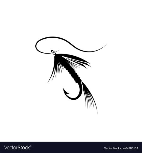 Fly fishing lure Royalty Free Vector Image - VectorStock