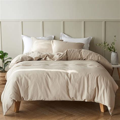 Simple&Opulence French Linen Duvet Cover Set - Queen Size(88" x 92")- 3 ...