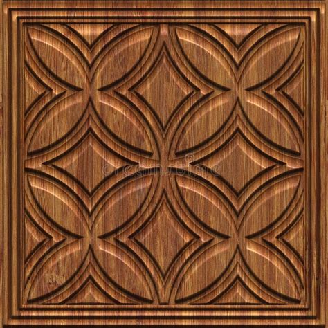 Carved Wood Panel Seamless Texture Stock Illustration - Illustration of antique, shape: 92642722