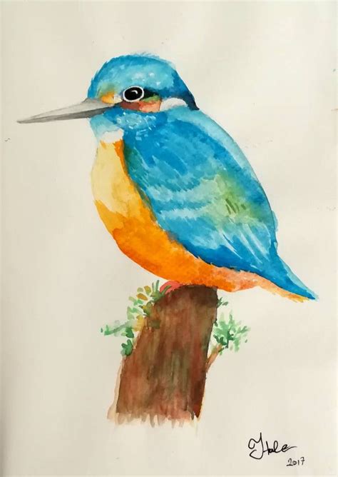 Bird on a branch Painting in 2021 | Painting, Original animal painting, Art