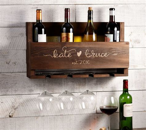 Personalized Wine Rack, Customized Bottle Wine Rack, Rustic Wine Rack ...