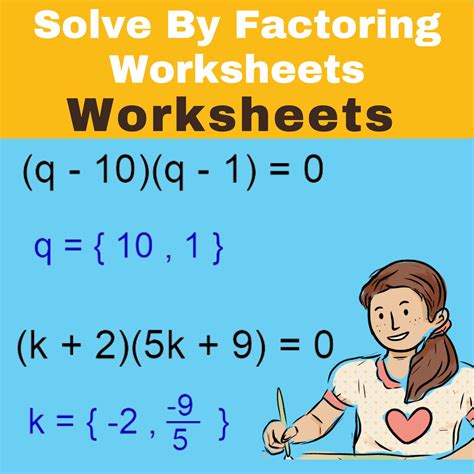 Solve By Factoring Worksheets - Algebra 1 - Quadratic Functions ... - Worksheets Library