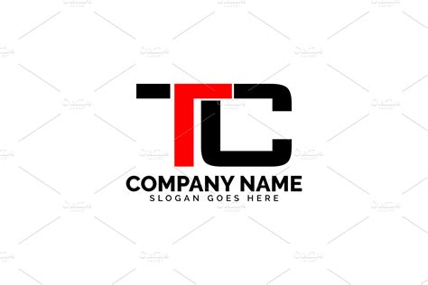 tc letter logo | Illustrator Templates ~ Creative Market