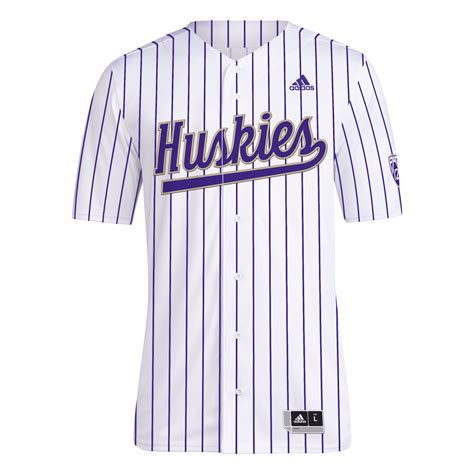 Washington Huskies adidas Button-Up Baseball Jersey – White – Faves Style