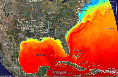 Earthnc | Weather And Tides - Florida Water Temperature Map | Printable ...