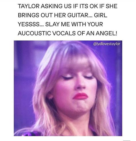 taylor sings on the voice with her eyes closed and tongue out, while she's wearing