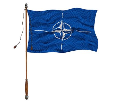 Premium Photo | National Flag of NATO Background with flag of NATO