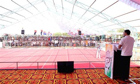 Neemuch : Congress leader Rahul Gandhi addresses an election rally in Jawad