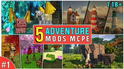 Top 5 Best Adventure Mods For Minecraft PE || Mods For MCPE 1.18+ || UG Adventure || - YouTube