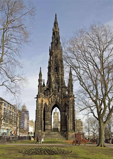 The Scott Monument in honour of Scottish author Sir Walter Scott. Viewed here from Princes ...