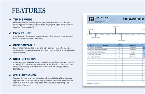 Milestone Chart Template - Google Sheets, Excel | Template.net